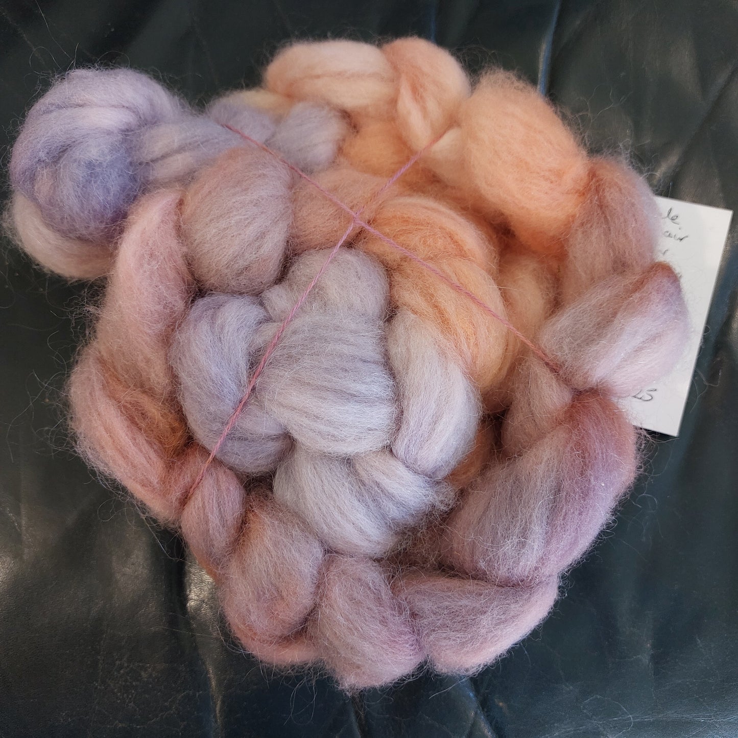 Madder Logwood Corriedale Mohair Fibre 90g
