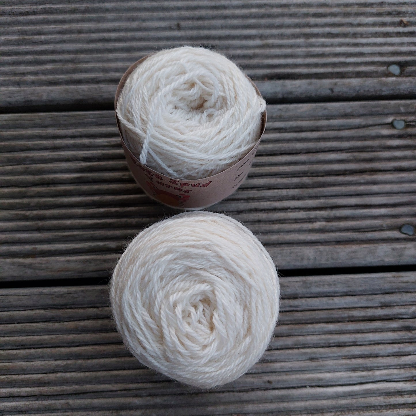 White undyed Corriedale 4ply mini