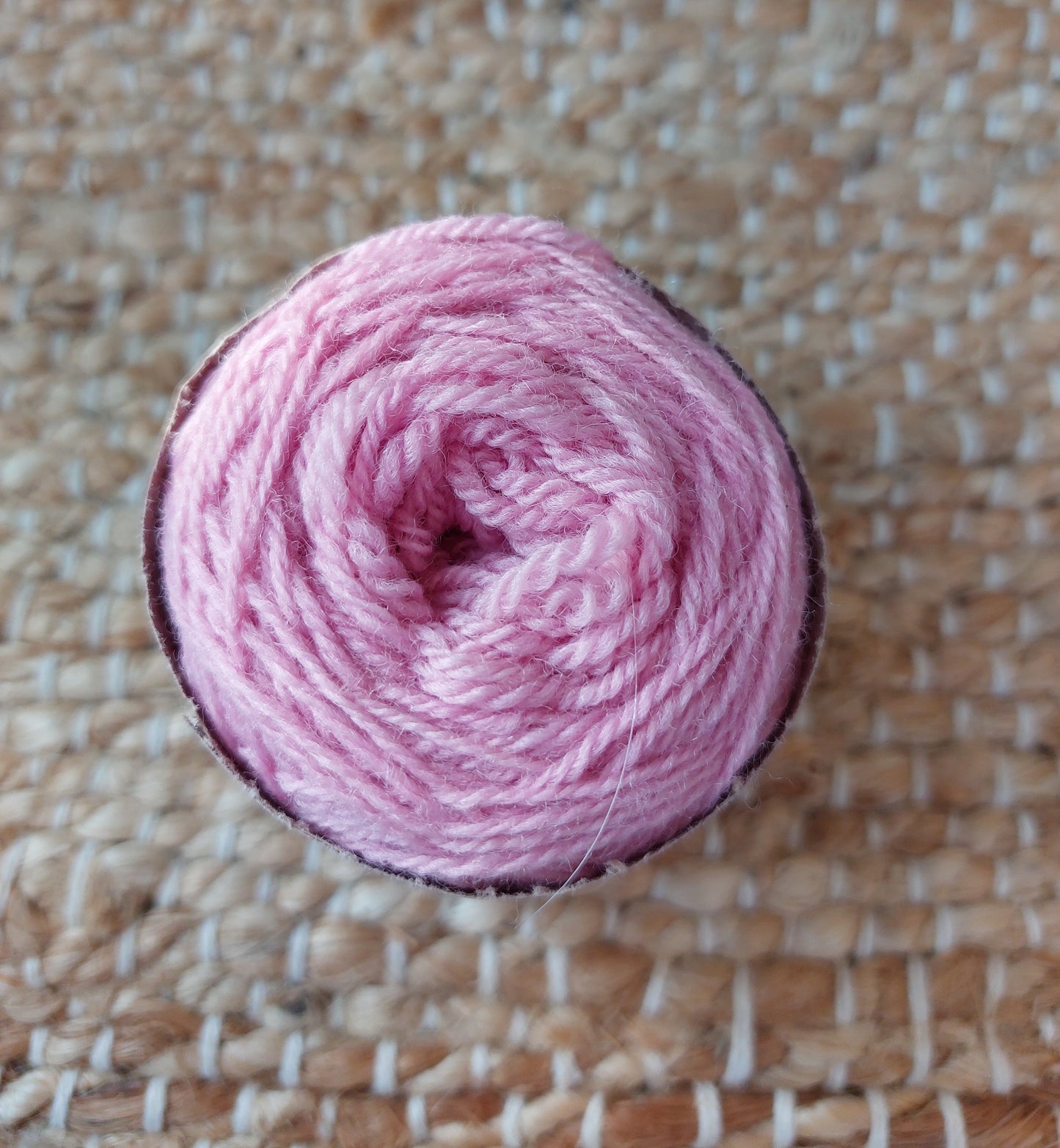 Pink Colour Work 4ply Corriedale