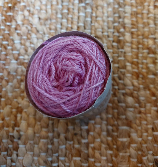 Dark Pink Colour Work 4ply Corriedale