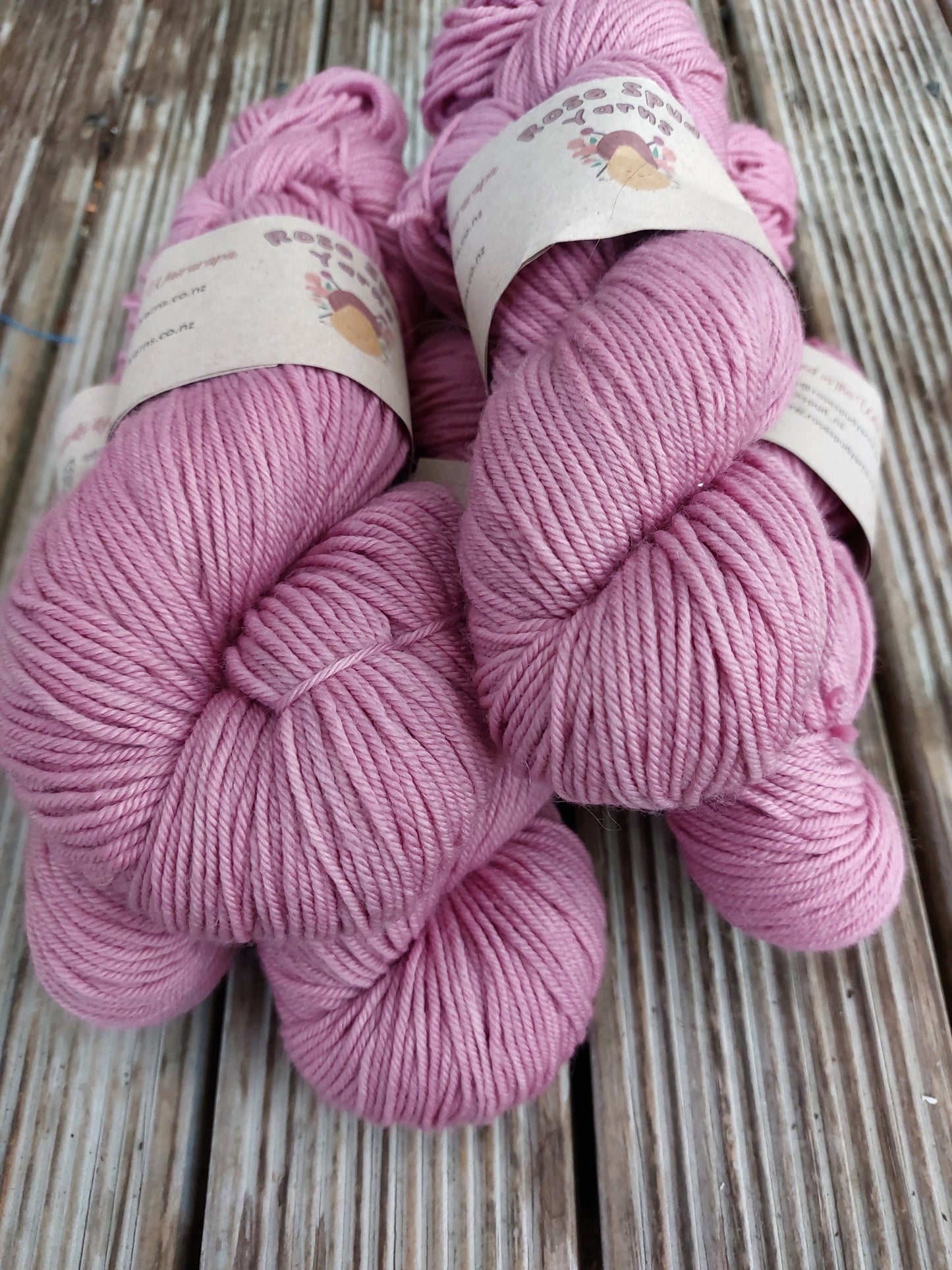 Pink Heather Merino 8ply