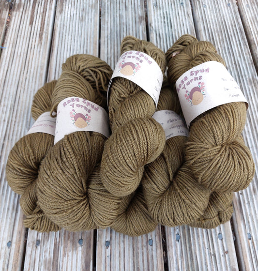 Earthy Olive Merino 8ply