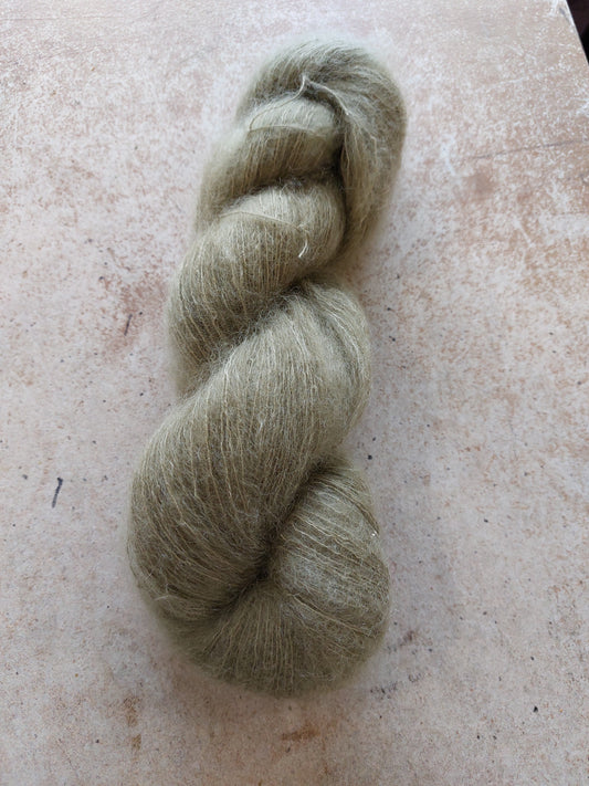 Dusky Olive Silk Mohair
