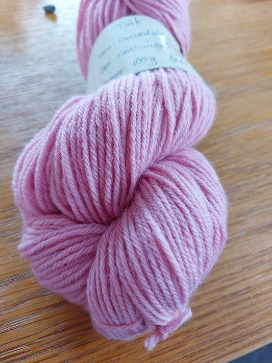 Pink   Luxury Corriedale 8ply