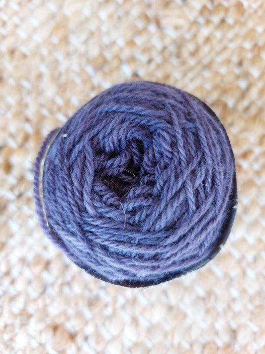 Dark Purple Colour Work 4 ply Corriedale