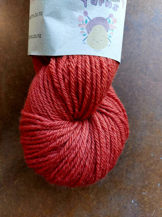 Madder Red Luxury Corriedale 8ply