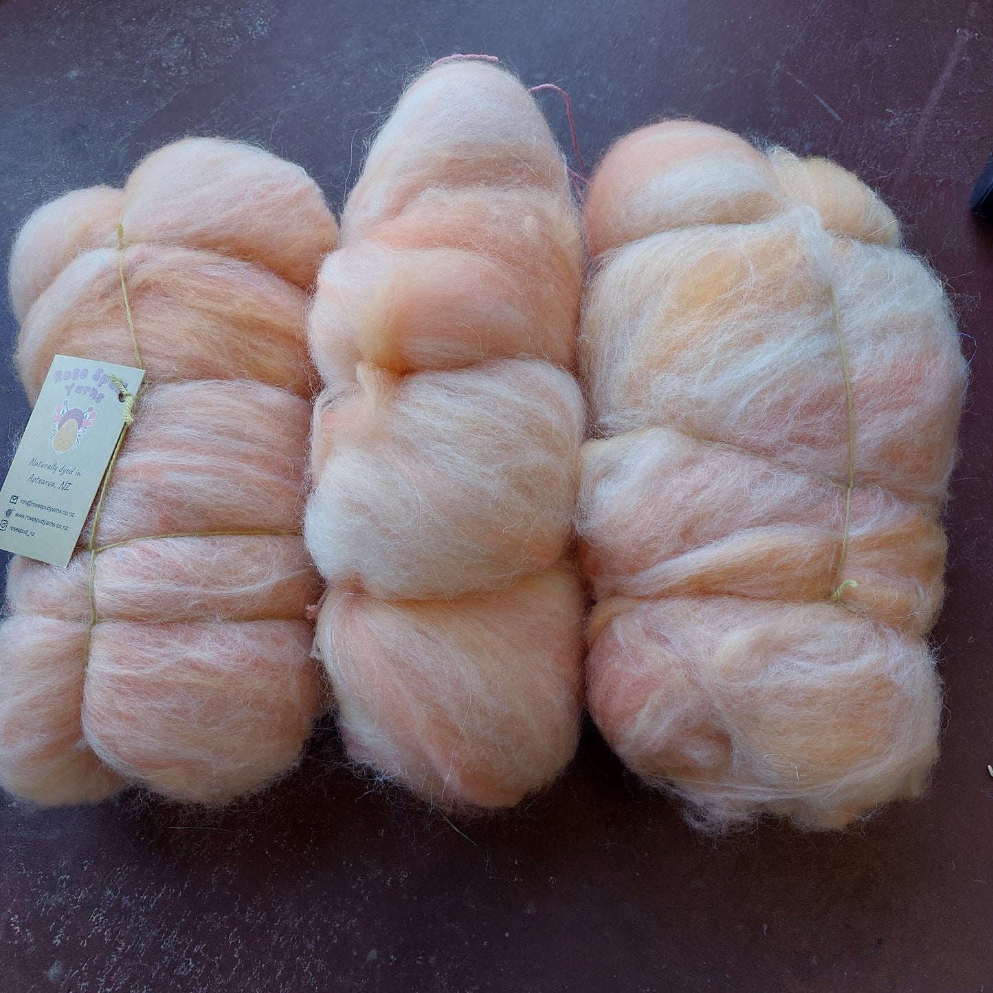 Dahlia/Madder Batt 120g Fibre