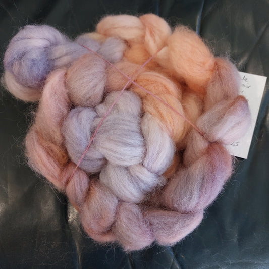 Madder Logwood Corriedale Mohair Fibre 90g